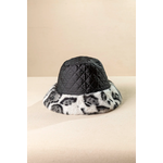 Γυναικείο Καπέλο Double Face από Ακρυλική Γούνα με Leopard Print