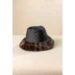 Γυναικείο Καπέλο Double Face από Ακρυλική Γούνα με Leopard Print