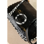 Χιαστί Τρίχωρη Τσάντα με Zebra Print Φινιρίσματα