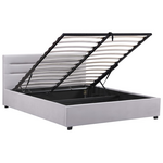 Κρεβάτι Molito Pakoworld Βελούδο σε Γκρι Απόχρωση με Αποθηκευτικό Χώρο150x200εκ