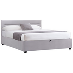 Κρεβάτι Molito Pakoworld Βελούδο σε Γκρι Απόχρωση με Αποθηκευτικό Χώρο150x200εκ