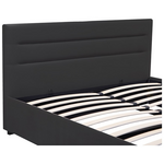 Κρεβάτι Molito Pakoworld Βελούδο σε Μαύρη Απόχρωση με Αποθηκευτικό Χώρο150x200εκ