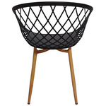 Τραπεζαρία Manka-Ezra Pakoworld σετ 5τεμ σε Sonoma-Μαύρη Απόχρωση 110x80x77εκ