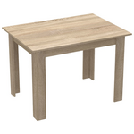 Τραπεζαρία Manka-Ezra Pakoworld σετ 5τεμ σε Sonoma-Μαύρη Απόχρωση 110x80x77εκ