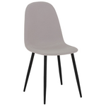 Καρέκλα Bella Pakoworld Ύφασμα σε Γκρι με Πόδι Μαύρο Μέταλλο 43.5x52x89εκ