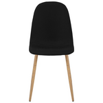 Καρέκλα Bella Pakoworld Μαύρο Ύφασμα με Πόδι Μέταλλο σε Φυσική Απόχρωση 43.5x52x89εκ