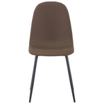 Καρέκλα Bella Pakoworld Καφέ Ύφασμα με Πόδι Μαύρο Μέταλλο 43.5x52x89εκ