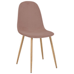 Καρέκλα Bella Pakoworld Σάπιο Μήλο Βελούδο με Πόδι Μέταλλο σε Φυσική Απόχρωση 43.5x52x89εκ