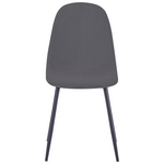 Καρέκλα Bella Pakoworld Ανθρακί Βελούδο με Πόδι Μαύρο Μέταλλο 43.5x52x89εκ