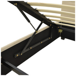 Κρεβάτι Molito Pakoworld Βελούδο σε Εκρού Απόχρωση με Αποθηκευτικό Χώρο120x200εκ