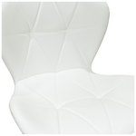 Σκαμπό Μπαρ Coozy Pakoworld Πτυσσόμενο Μεταλλικό Μαύρο ματ με pu σε Λευκή Απόχρωση 46x47x90-112εκ