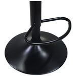 Σκαμπό Μπαρ Coozy Pakoworld Πτυσσόμενο Μεταλλικό Μαύρο ματ με pu σε Λευκή Απόχρωση 46x47x90-112εκ