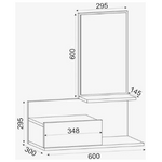 Έπιπλο Εισόδου με Καθρέπτη Miranda Pakoworld σε Λευκή-oak Απόχρωση 60x30x89.5εκ