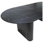 Τραπέζι Nembou Pakoworld mdf σε Απόχρωση Μαύρου Μαρμάρου 210x100x76εκ