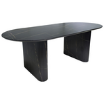 Τραπέζι Nembou Pakoworld mdf σε Απόχρωση Μαύρου Μαρμάρου 210x100x76εκ