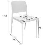 Καρέκλα Fenxy Pakoworld pp σε Λευκή Απόχρωση 38x42x77εκ