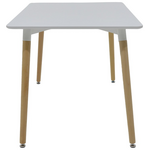 Τραπέζι Natali Pakoworld mdf Λευκό-Πόδια Φυσικό 120x80x76εκ