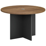 Τραπέζι Γραφείου Επαγγελματικό Oscar Pakoworld σε Καρυδί-Ανθρακί Απόχρωση Φ150x76εκ