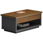 Τραπέζι Γραφείου Επαγγελματικό Oscar Pakoworld σε Καρυδί-Ανθρακί Απόχρωση 120x60x42εκ