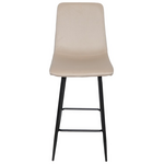 Σκαμπό Μπαρ Grato Pakoworld Ύφασμα Μπεζ-Πόδι Μαύρο Μεταλλικό 43.5x55x114εκ