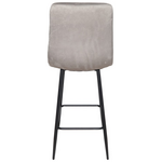 Σκαμπό Μπαρ Grato Pakoworld Ύφασμα Γκρι-Πόδι Μαύρο Μεταλλικό 43.5x55x114εκ