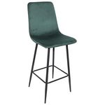 Σκαμπό Μπαρ Grato Pakoworld Ύφασμα Λαδί-Πόδι Μαύρο Μεταλλικό 43.5x55x114εκ