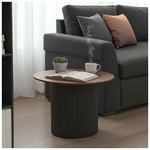 Τραπέζι Σαλονιού Dovel Pakoworld mdf σε Καρυδί-Μαυρη Απόχρωση Φ70x40εκ