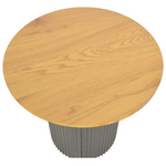 Βοηθητικό Τραπέζι Dovel Pakoworld mdf σε Sonoma -Μαύρη Απόχρωση Φ50x45εκ