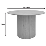 Τραπέζι Karulo Pakoworld mdf σε Sonoma Απόχρωση Φ120x76εκ