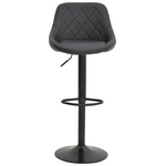 Σκαμπό Μπαρ Boronez Pakoworld Πτυσσόμενο Μαύρο pu-με Μαύρη Βάση 47x49x112εκ