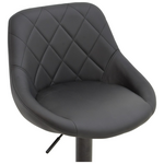 Σκαμπό Μπαρ Boronez Pakoworld Πτυσσόμενο Μαύρο pu-με Μαύρη Βάση 47x49x112εκ