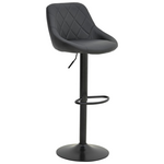 Σκαμπό Μπαρ Boronez Pakoworld Πτυσσόμενο Μαύρο pu-με Μαύρη Βάση 47x49x112εκ