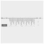 Βροχη, 100 led 3mm, 31v Μετασχηματιστη, 4 Επεκτασεις ωσ 3 Σετ,  Διαφανο pvc Καλωδιο, Μπλε Led, (180x60cm 3/7/4/6), Προεκταση Παροχης 3m, Ιρ44