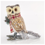 Κουκουβαγια με Καρο Κασκολ, 21x13x25cm