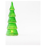 Γυαλινο Δεντρακι, Πρασινο, Φωτιζομενο, 8,5x28cm