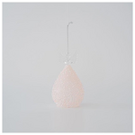 Γυαλινος Αγγελος, Διαφανος με Ροζ, 15cm