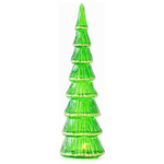 Γυαλινο Δεντρακι, Πρασινο, Φωτιζομενο, 8,5x36cm