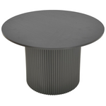 Τραπέζι Karulo Pakoworld mdf σε Μαύρη Απόχρωση Φ120x76εκ