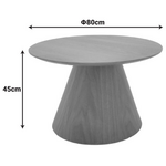 Τραπέζι Σαλονιού Donda Pakoworld mdf σε Sonoma Απόχρωση Φ80x45εκ