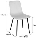 Καρέκλα Grato Pakoworld Ύφασμα Μαύρο-Πόδι Μαύρο Μεταλλικό 45.5x53.5x88.5εκ