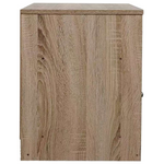 Κομοδίνο Foly Pakoworld με ένα Ντουλάπι σε Sonoma-Ανθρακί Απόχρωση 40x40x50εκ