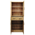 Βιτρίνα-Ντουλάπα Nisso Pakoworld σε oak Απόχρωση 80x40x183.5εκ