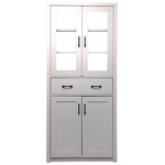 Βιτρίνα-Ντουλάπα Nisso Pakoworld σε Λευκή Απόχρωση 80x40x183.5εκ