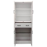 Βιτρίνα-Ντουλάπα Nisso Pakoworld σε Λευκή Απόχρωση 80x40x183.5εκ