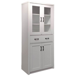 Βιτρίνα-Ντουλάπα Nisso Pakoworld σε Λευκή Απόχρωση 80x40x183.5εκ