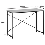 Γραφείο Εργασίας Bailon Pakoworld σε oak Απόχρωση με Μαύρο Μέταλλο 100x40x70εκ