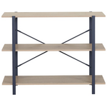 Επιδαπέδια Ραφιέρα Nebranzo Pakoworld σε oak Απόχρωση με Μαύρο Μέταλλο 106x35x80εκ