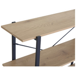 Επιδαπέδια Ραφιέρα Nebranzo Pakoworld σε oak Απόχρωση με Μαύρο Μέταλλο 106x35x80εκ