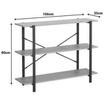 Επιδαπέδια Ραφιέρα Nebranzo Pakoworld σε oak Απόχρωση με Μαύρο Μέταλλο 106x35x80εκ