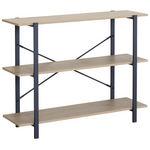 Επιδαπέδια Ραφιέρα Nebranzo Pakoworld σε oak Απόχρωση με Μαύρο Μέταλλο 106x35x80εκ